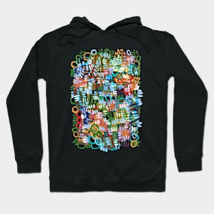 Colourful abstract painting pattern Hoodie